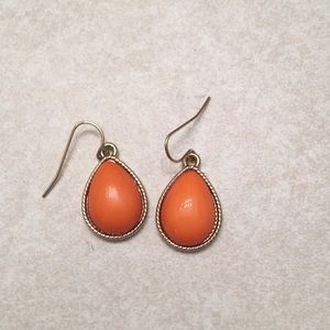 Orange earrings (teardrop shape)